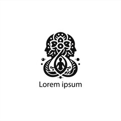 Obraz premium a yoga logo design 