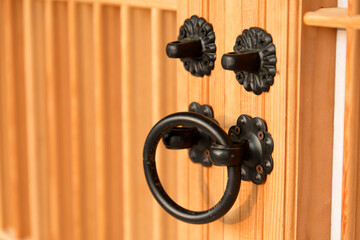 View of the door lock in the traditional Korean budilding