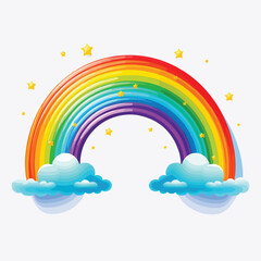 Rainbow Clipart clipart isolated on white background