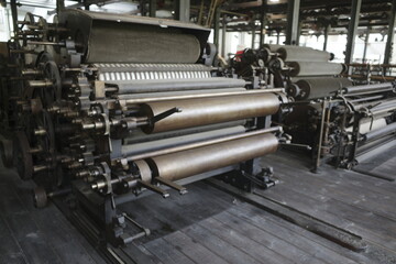 Machinery in a cloth factory