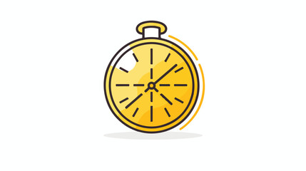 Basketball Outline Icon - Stopwatch flat vector isol