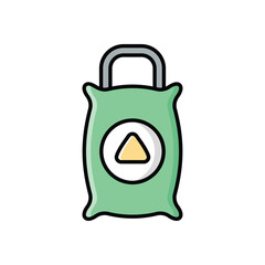 Color line Sandbag vector icon