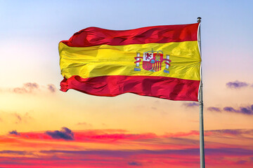 Spanish Flag in the wind