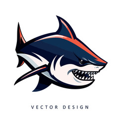 shark minimalist elegant vector design isolated illustration