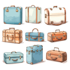 Vacation Clipart Suitcases Clipart clipart isolated o