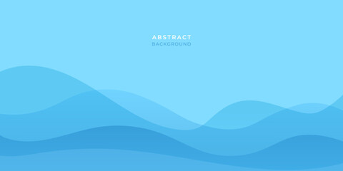 Abstract blue background. Water wave banner. World Water Day. Vector illustration