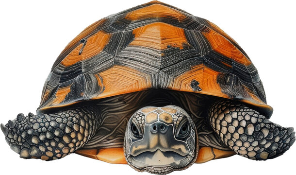 Close Up of Turtle - Cut out, Transparent background