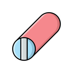 Color line yoga bolster vector icon