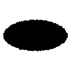 Oval jagged edge vector shape