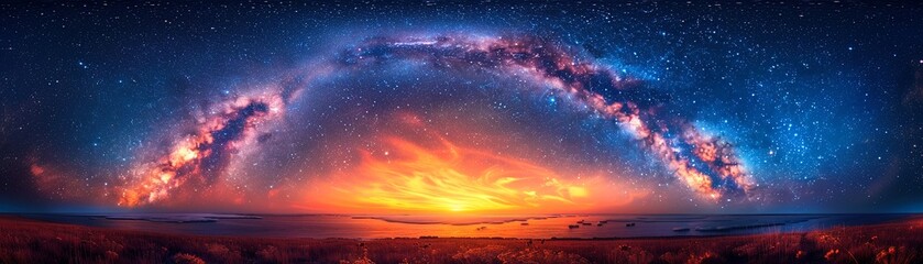 Fototapeta premium Celestial Dance Night sky photography that captures the Milky Way or northern lights with such clarity and depth