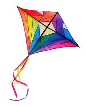 recommend clip art: Flying kite isolated on transparent background, png. Photorealistic colorful kite clipart.