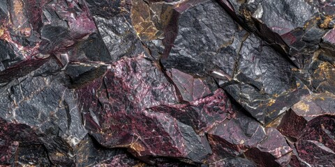 Natural textured background of black and red rock surface.