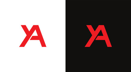 YA Letter Logo Design, AY icon Brand identity Design Monogram Logo Minimalist Logo Design - obrazy, fototapety, plakaty