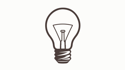 Electric Bulb raster icon. This rounded flat symbol