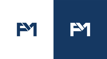 FM Letter Logo Design, MF icon Brand identity Design Monogram Logo Minimalist Logo Design