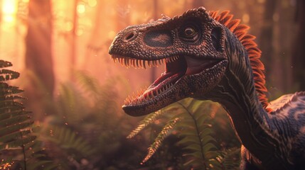 Interactive eBook series on dinosaurs, combining learning with entertainment , 8k - obrazy, fototapety, plakaty
