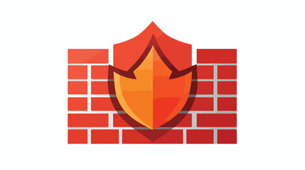 Firewall Vector Flat Icon For Personal And Commercia