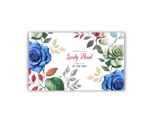 Wedding ceremony floral card background vector wedding invitation template