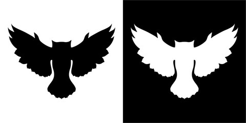 owl logo silhouettes vector 