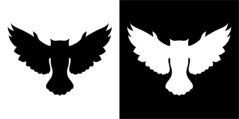 Foto op Plexiglas owl logo silhouettes vector  © Bysyawn