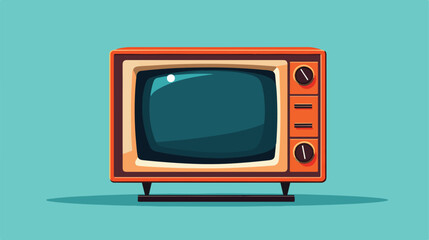 Flat icon retro tv  flat vector isolated on white background