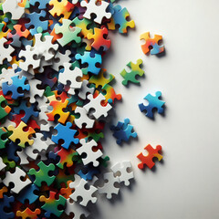 details of pieces of puzzle 
