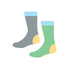 Flat Color Socks vector icon