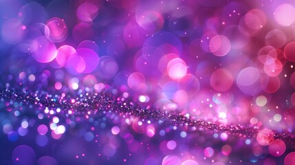 Vibrant purple and pink bokeh lights, abstract background. Glitter lights backdrop for Mother's...