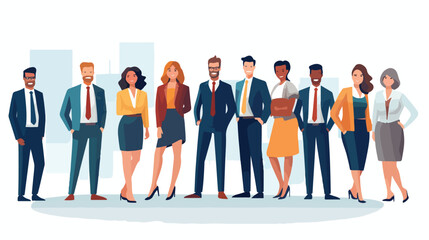 Group of business people illustration. Successful gr