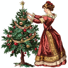 Victorian Age Christmas Clipart 