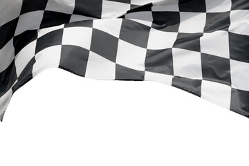 win winner checkered flag Black and white waving on  on post sign of final round end of line racing...