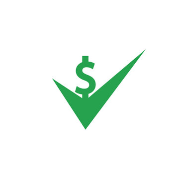 Money check logo design. Cash Icon symbol design. Good payment logo template.