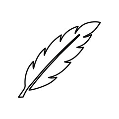 Bird, feather, wing outline icon.Line art vector.