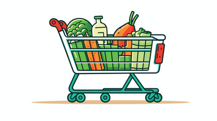 Illustration vector hand drawn doodle of supermarket