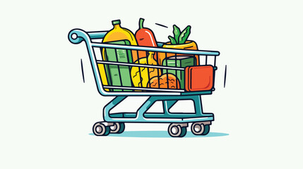 Illustration vector hand drawn doodle of supermarket