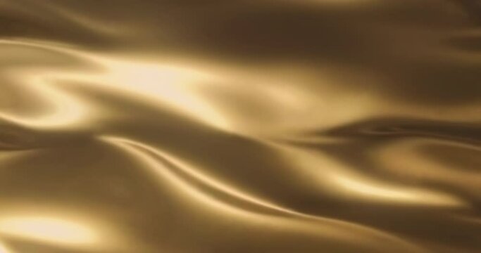 gold satin fabric seamless wave background, golden silk cloth fluttering in the wind, fashion e luxury