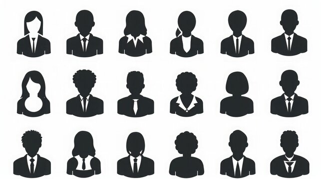 human resources icon set 