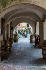 Fototapeta na wymiar Zuccarello borgo ligure in provincia di Savona Italia