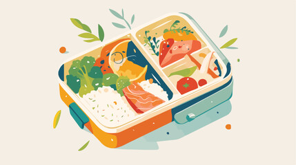 Lunch box icon. Graphic element illustration on white