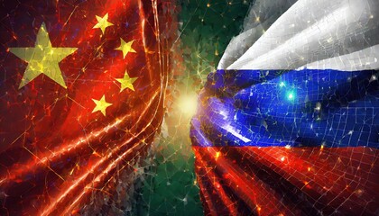 China-Russia Relations Conceptual Illustration