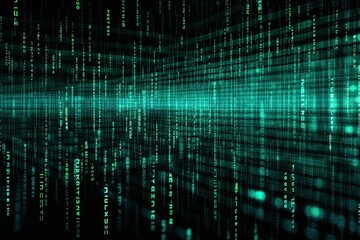 Obraz premium Binary code background. Programming and coding concept. Ai Generative