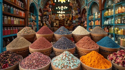 Ethereal Spice Bazaar ghostly merchants