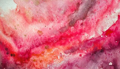 Abstract Pink and Red Watercolor Background