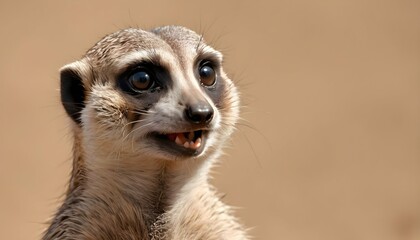 A Meerkat With A Surprised Expression - obrazy, fototapety, plakaty