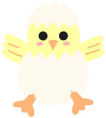 Easter Chick Hatching from Egg