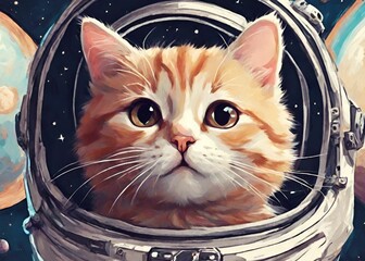 cat in the astronaut costume 