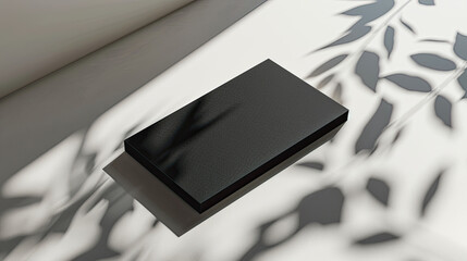 3d black business mockup card, copy space for text 