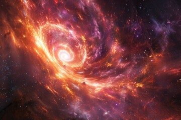 Obraz premium Abstract futuristic background with colorful glowing neon lights.