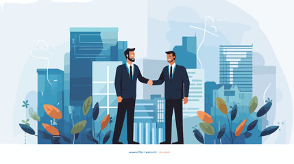 Picture featuring a handshake between two business partner - Powered by Adobe
