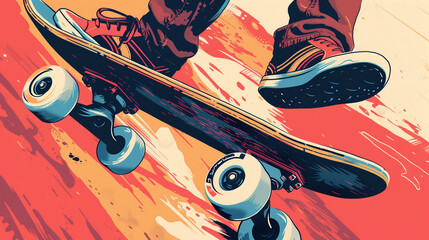 Abstract minimalist skateboard concept